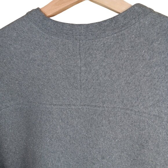Alexander Wang Glitter Essential Sweatshirt Dense Fleece Oversize Star Patch XS - Picture 5 of 8